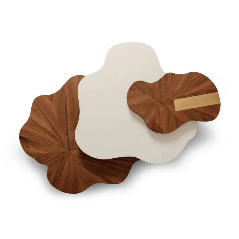 Italian special-shaped coffee table, minimalist and modern, light luxury for home use, creative combination