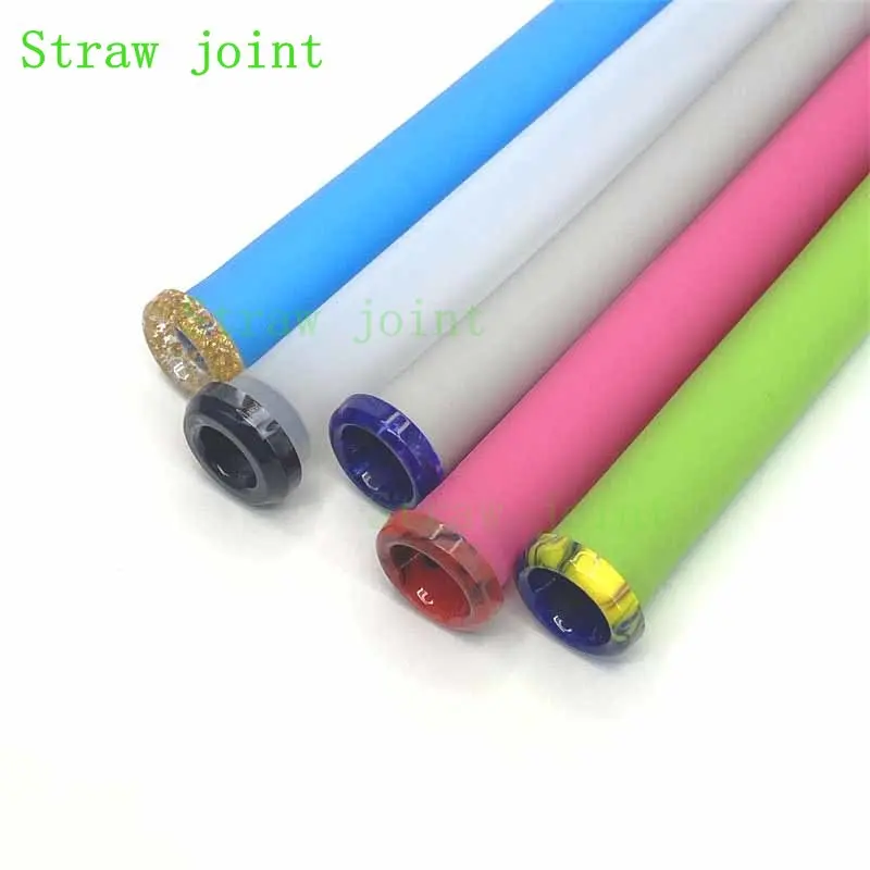 1PC Random Color 810 Short Profile M Without Rubber Ring Resin Straw Joint