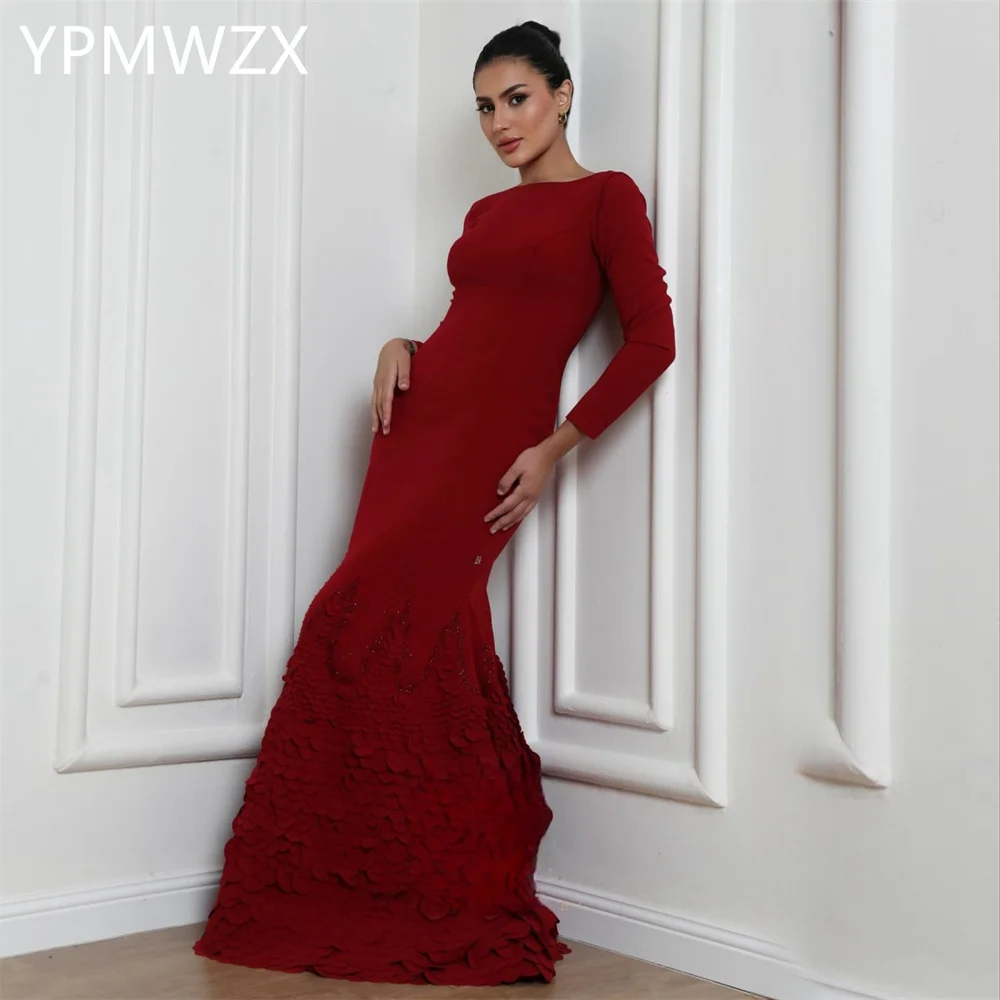 Customized YPMWZX Scoop Neckline A-line Floor length Skirts Bespoke Occasion Dresses