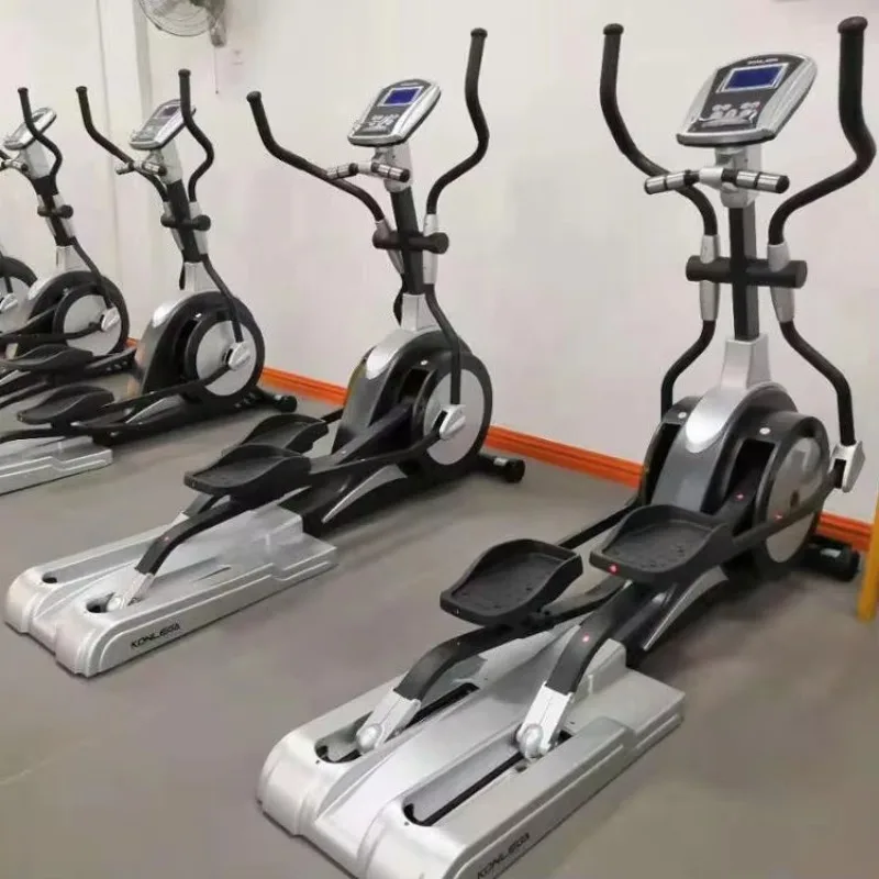 الاستخدام التجاري، تصميم قابل للطي للدراجة ومدرب متقاطع، معدات اللياقة البدنية مع عجلات للتمرين اليدوي، مناسبة لصالة الألعاب الرياضية والمنزل #4