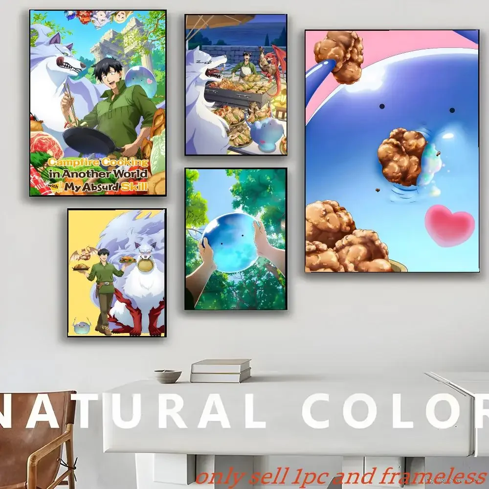 Campfire Cooking In Another World With My Absurd Skill Anime Poster Self-adhesive with prints Home bedroom living room decor