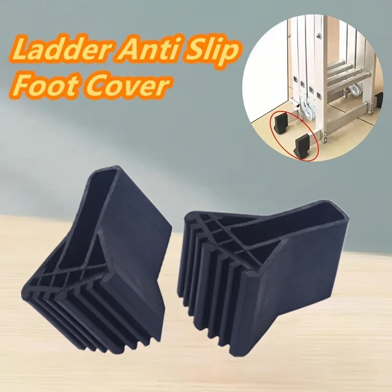 2pcs Plastic Ladder Anti-Slip Foot Cover - Safety Foot Pads, Replacement for Ladder