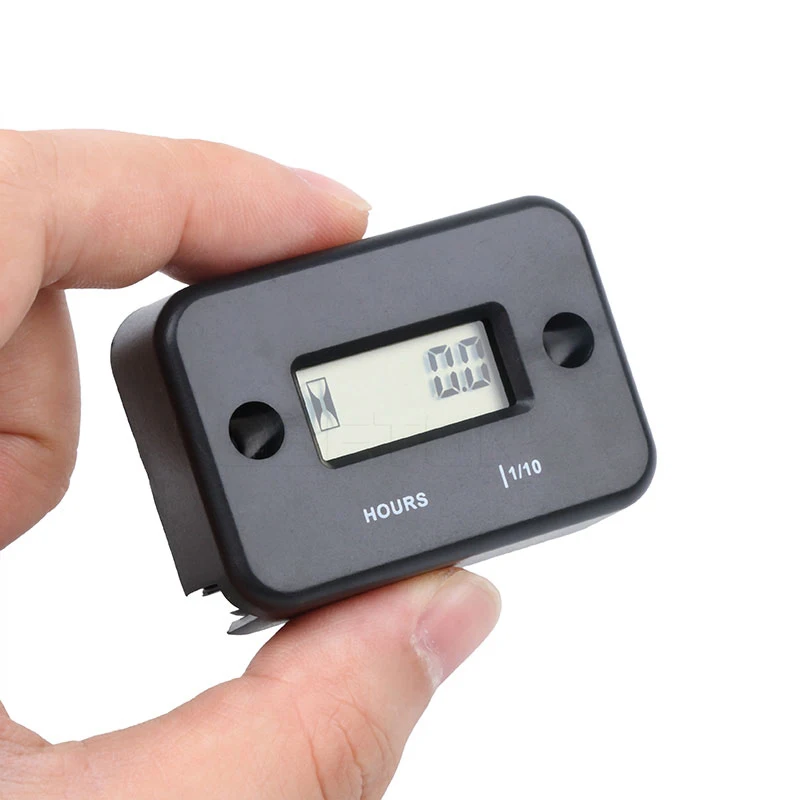 Digital Inductive Hour Meter LCD Counter For ATV Motorcycle Instruments Snowmobile Gasoline Boat Generator Bike Car Accessories