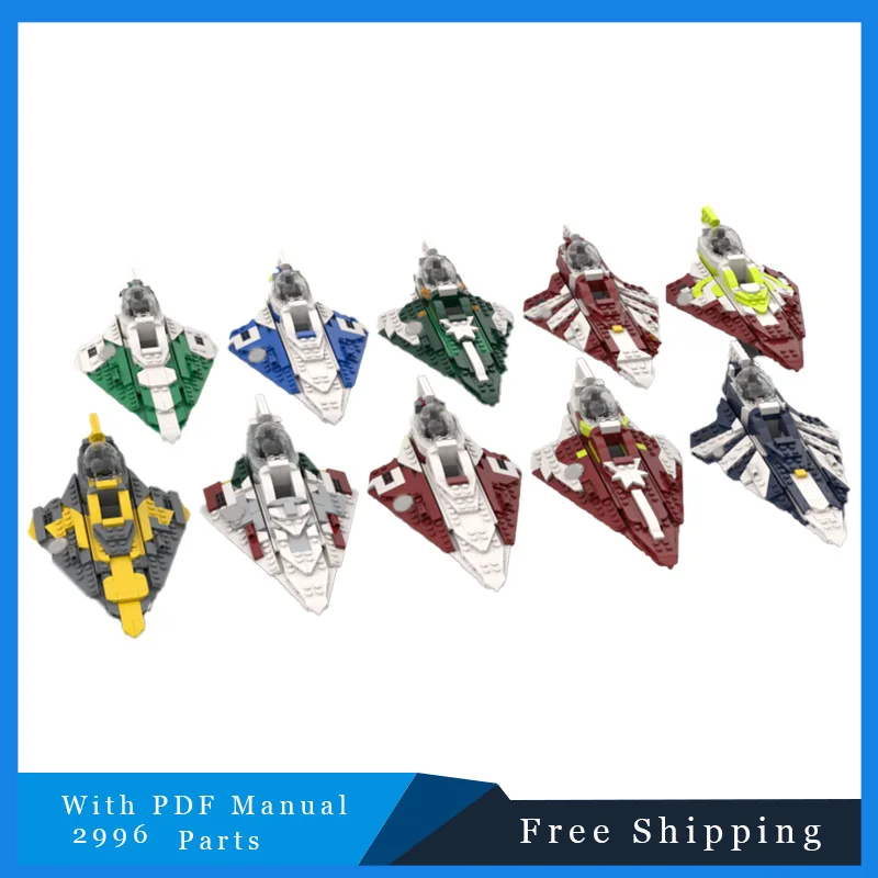 

2996 шт., серия Star Battle, знаменитый межзвездный истребитель, строительные блоки, креативные кирпичи, модель, детская сборка, дисплей, подарок