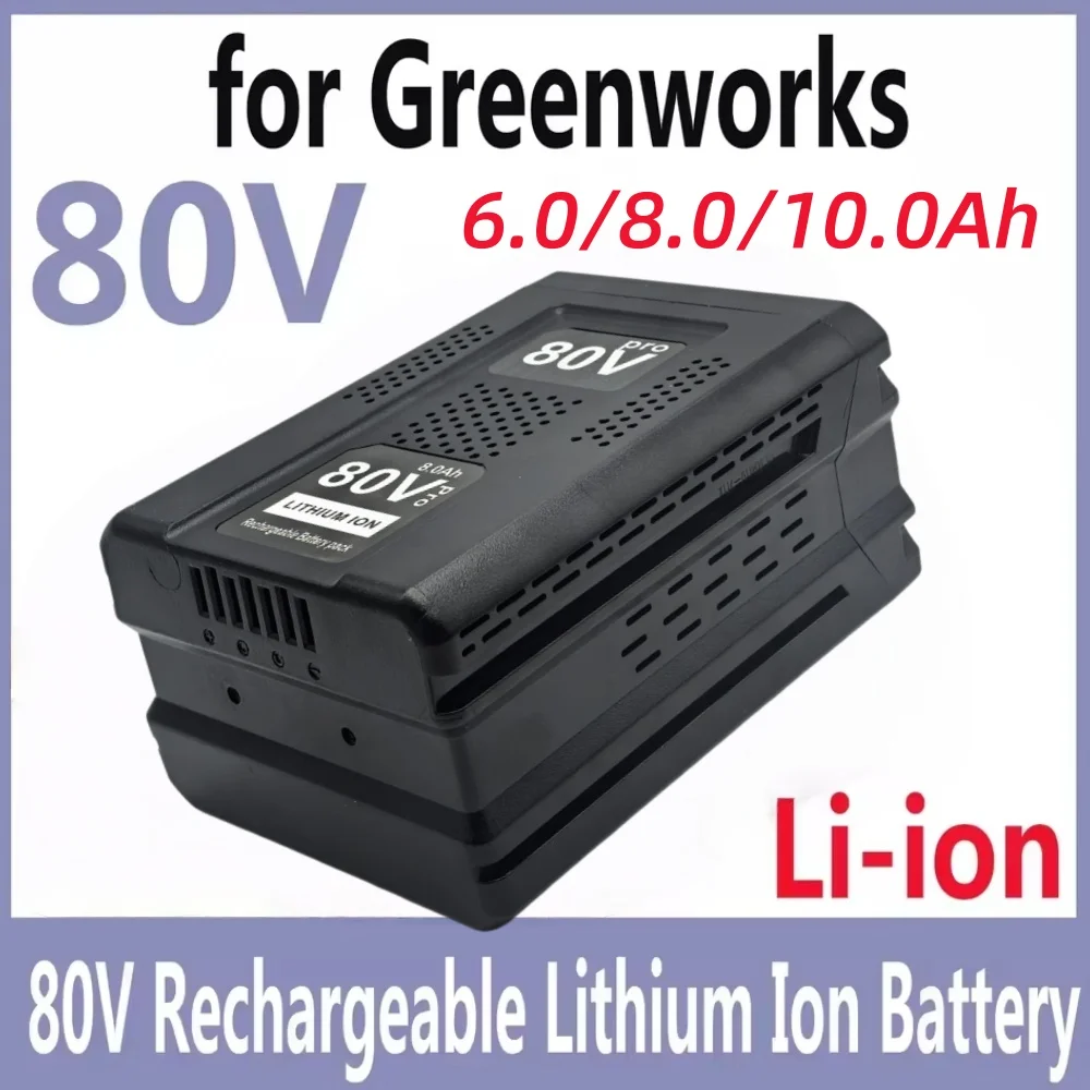 For Greenworks 80V 6.0 Battery, for Greenworks 80Volt Collection Cordless Power Tools rechargeable Battery