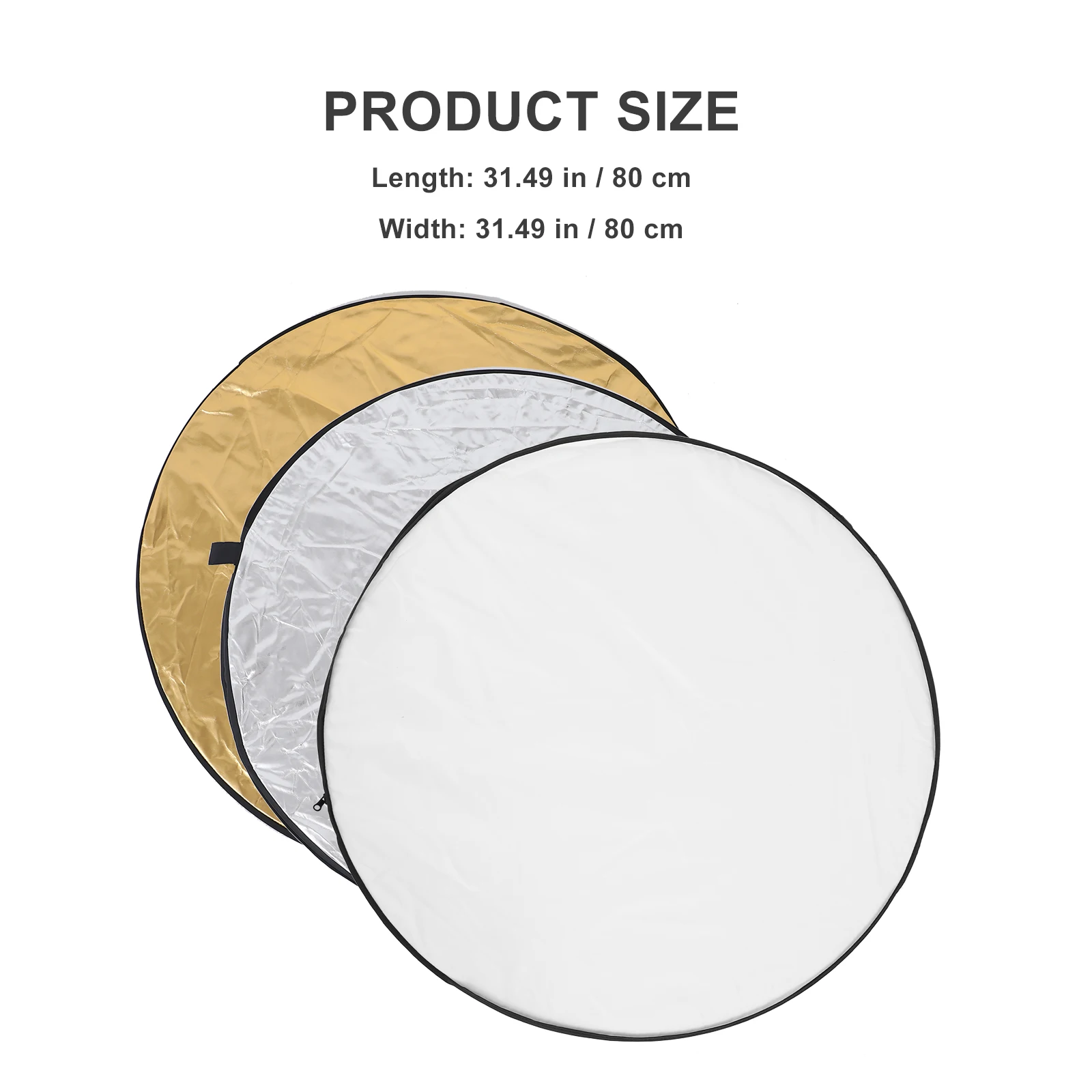 

80cm Five in One Photography Reflector Collapsible Light Diffuser for Studio Home Outdoor Photo Shooting Camera Reflectors