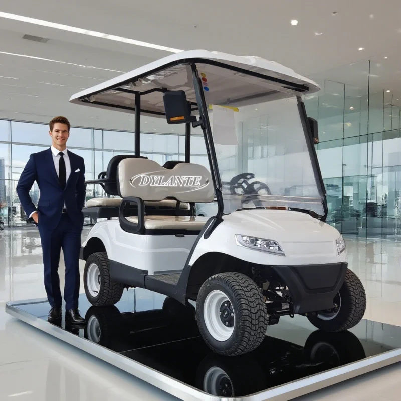 

4+2/6 Seat New Electric Golf Cart Scenic Utility Sightseeing Electric Vehicle With Folding Rear Seat Scooter