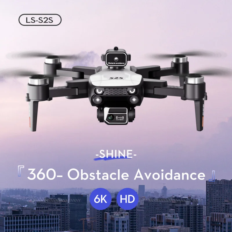 

Drone S2S With 4K Camera Obstacle Avoidance RC Helicopter FPV Unmanned Aerial Camera Photography Brushless Foldable Quadcopter