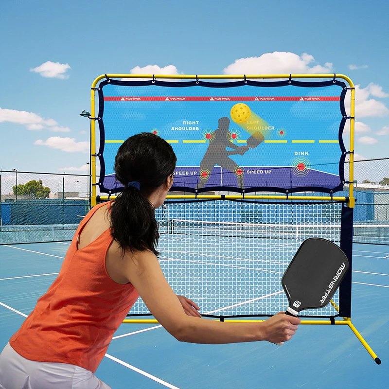 Pickleball Rebounder, Adjustable Angle, Easy Setup, Forehands, Backhands, Dinks, Volleys, Accuracy Training Aid for Pickleball