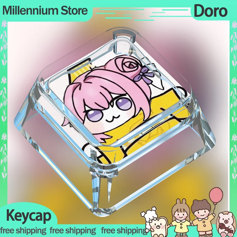 

Doro Transparent Keycaps Cartoon Nikke Dorothy Artisan Cute Creative Cap Victoria Peripheral Custom Keyboard Accessories Gifts