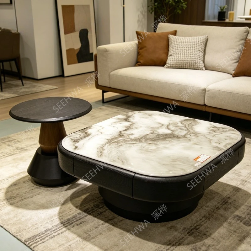 Luxury Fashion Coffee Table Modern Aesthetic Cheap Unique Lounge European Side Table Big Size Mesa Auxiliar Room Decorations