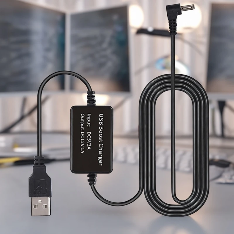 0XLB Compactly USB Voltages Boostering Wire Provides 12V Output From Standard 5V Ports For Various Gadgets