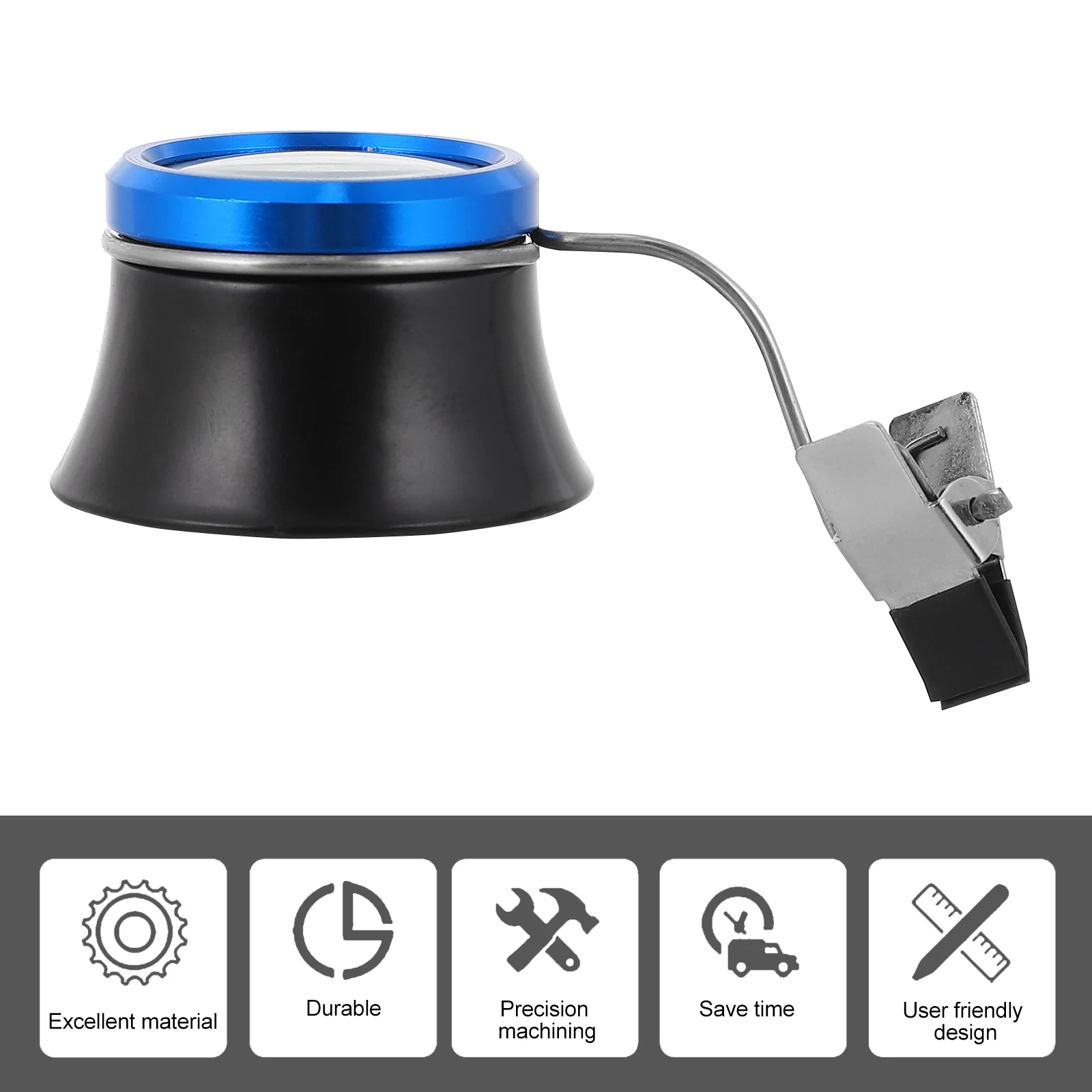 

Aluminum Alloy Magnifier Tools Lightweight Compact Design Watch Repair Jewelers Loupe Clip Eyeglass Practical Durable Storage