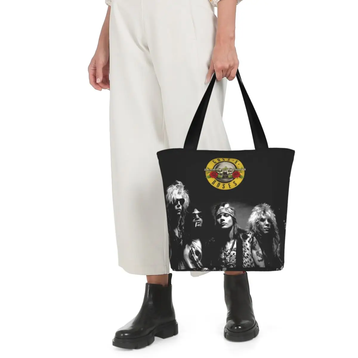 Guns N Roses Tote Bag Merch Stylish For Women Top Handle Bag