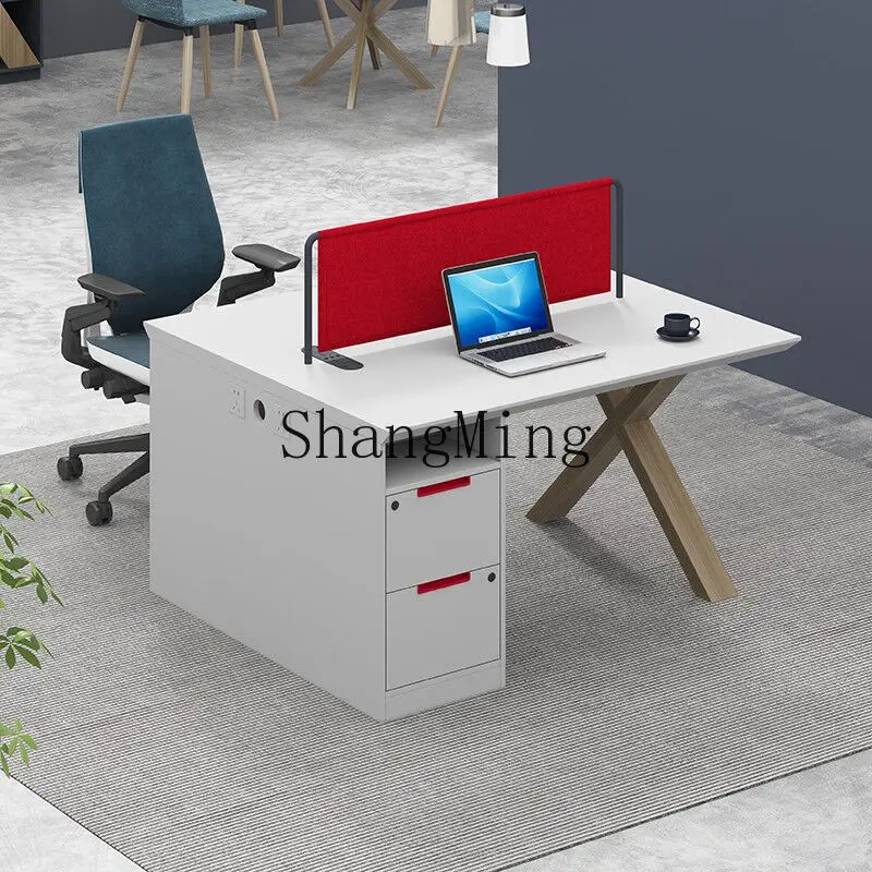 FG good-looking  Staff Office Furniture Employee Desk Set Simple Modern Partition Work Station Four-Person Desk