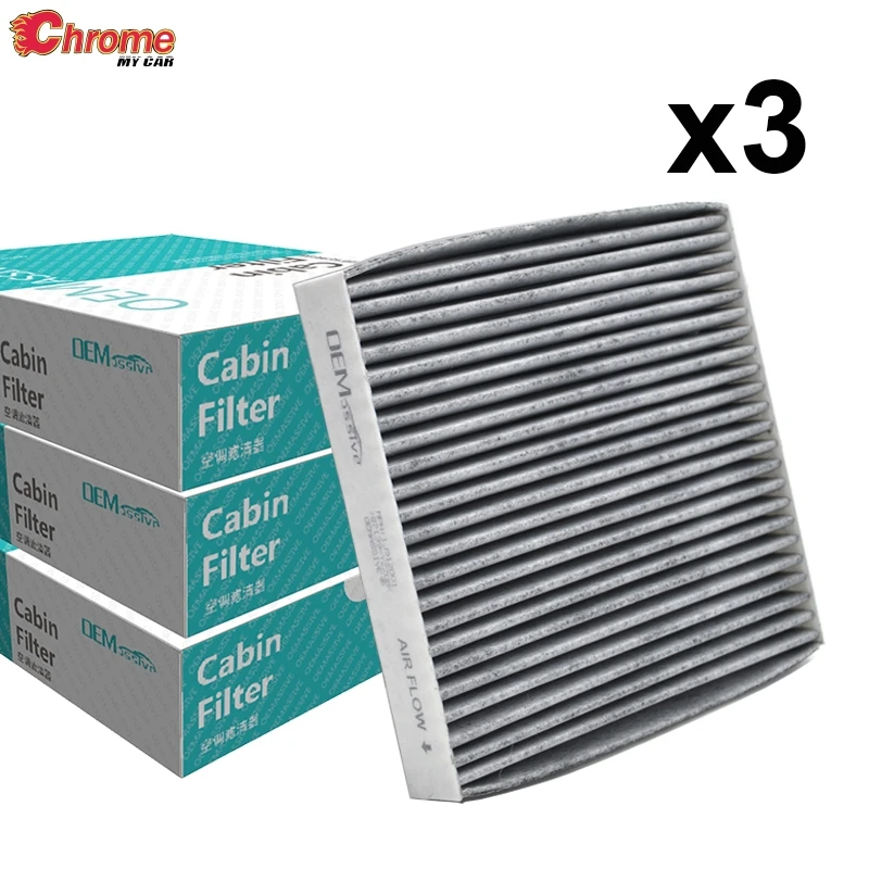 3x Car Activated Carbon Pollen Cabin A/C Air Filter For Toyota Yaris Prius Subaru Outback Justy Trezia 87139-YZZ08 72880-AJ0009P