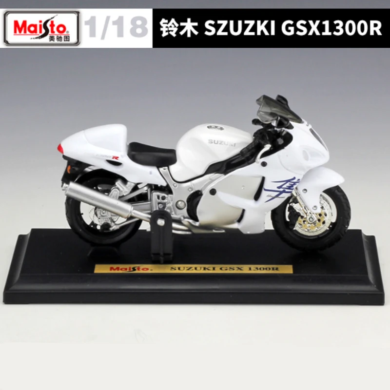 Maisto 1:18 SUZUKI Hayabusa GSX-1300R modello di moto in lega Diecast Metal Toy Street Motorcycle Model Collection regalo per bambini