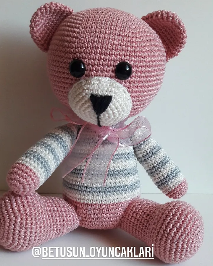 Amigurumi handmade Cute Teddy Bear Bobo 25 cm