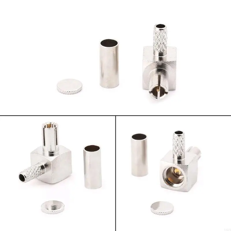 Y88B TS9 Штекер RF Разъем Прямоугольный обжимной коаксиальный адаптер 90 градусов для RG174