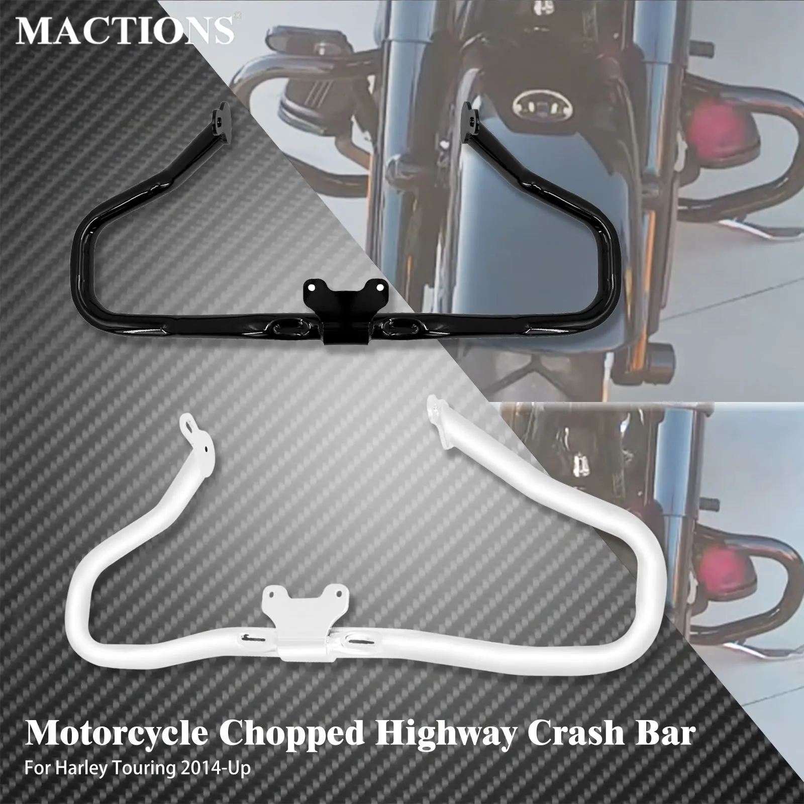 

Motorcycle Front Crash Bar Engine Guard Highway Bar Bumper For Harley Touring Road King FLHR Street Electra Glide FLHX CVO 14-Up