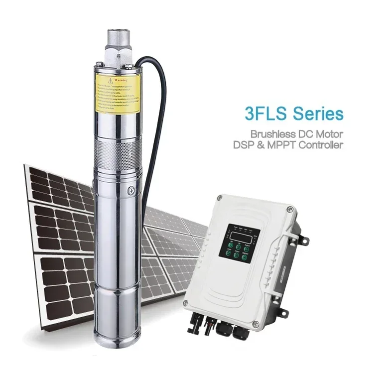 

100m Max Head Submersible Solar Pump 1.8m3/h Solar Water Well Pumps Solar Water Pumping System For Deep Well