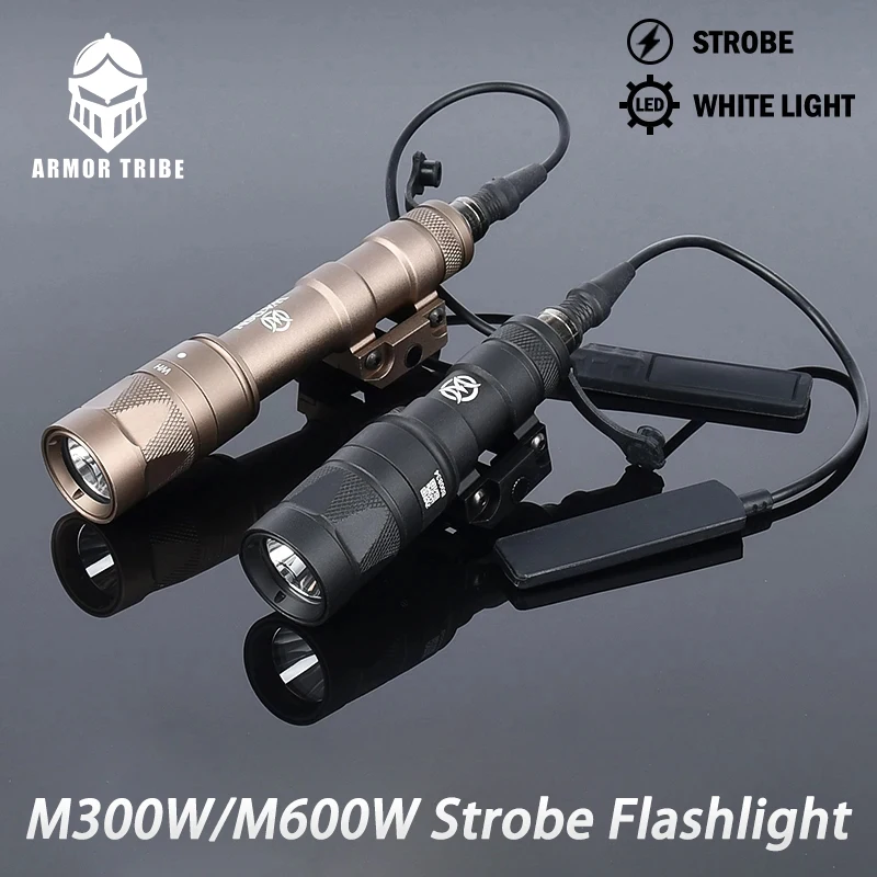 

Wadsn M600W M600 WADSN Tactical Powerful Flashlight Airsoft Gun Light Strobe Weapon Hunting Rifle Led SF M600W Lamp Fit 20m