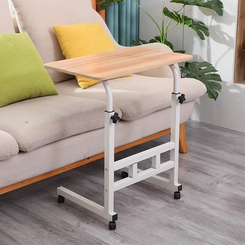 Bedside lifting table Lazy table Simple laptop table Simple modern movable lifting table for household use on bed pneumatic lifting table stand simple automatic sofa bedside movable lazy person desk solid wood rostra table