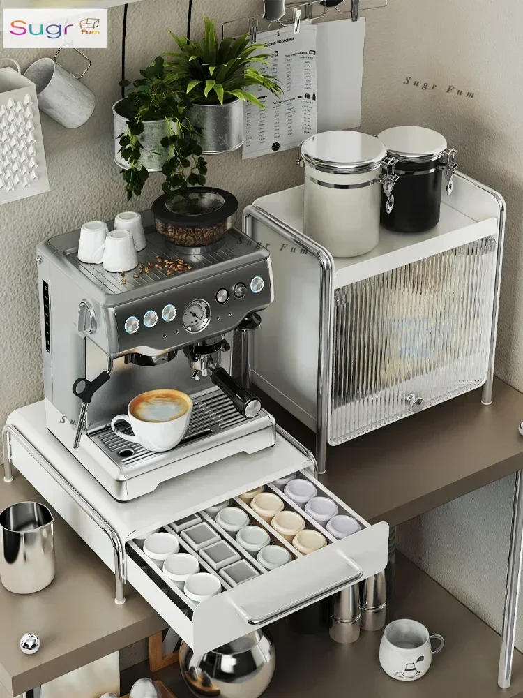 

Coffee machine rack tea bag box desktop capsule storage rack tea room, water bar cup ra