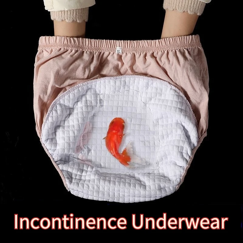 

Elderly Leaking Panties Washable Women Elderly Adult Diapers Pants Anti-Side Leakage During Menstruation Pregnancy Panties