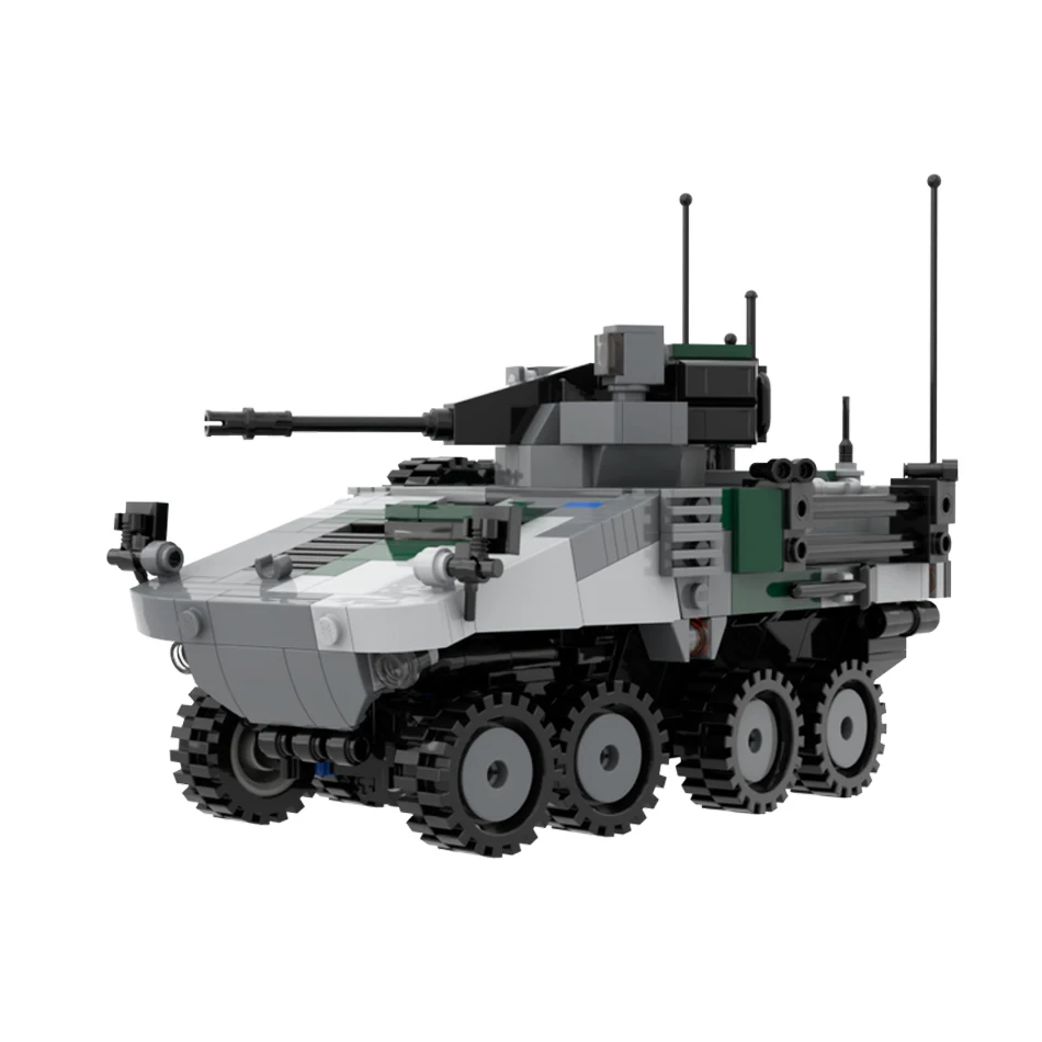 الأسلحة العسكرية مجنزرة دبابة LAV-27 IFV الناقلات المشاة المدرعة مركبة MOC بنة نموذج الطوب لغز اللعب الهدايا