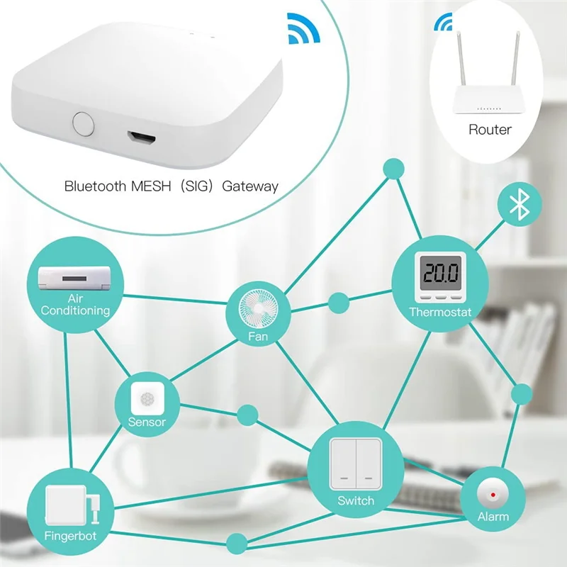 Tuya Bluetooth Gateway Hub Smart Home Bridge Tuya Dispositivo Bluetooth funciona con la aplicación remota Smart Life Control