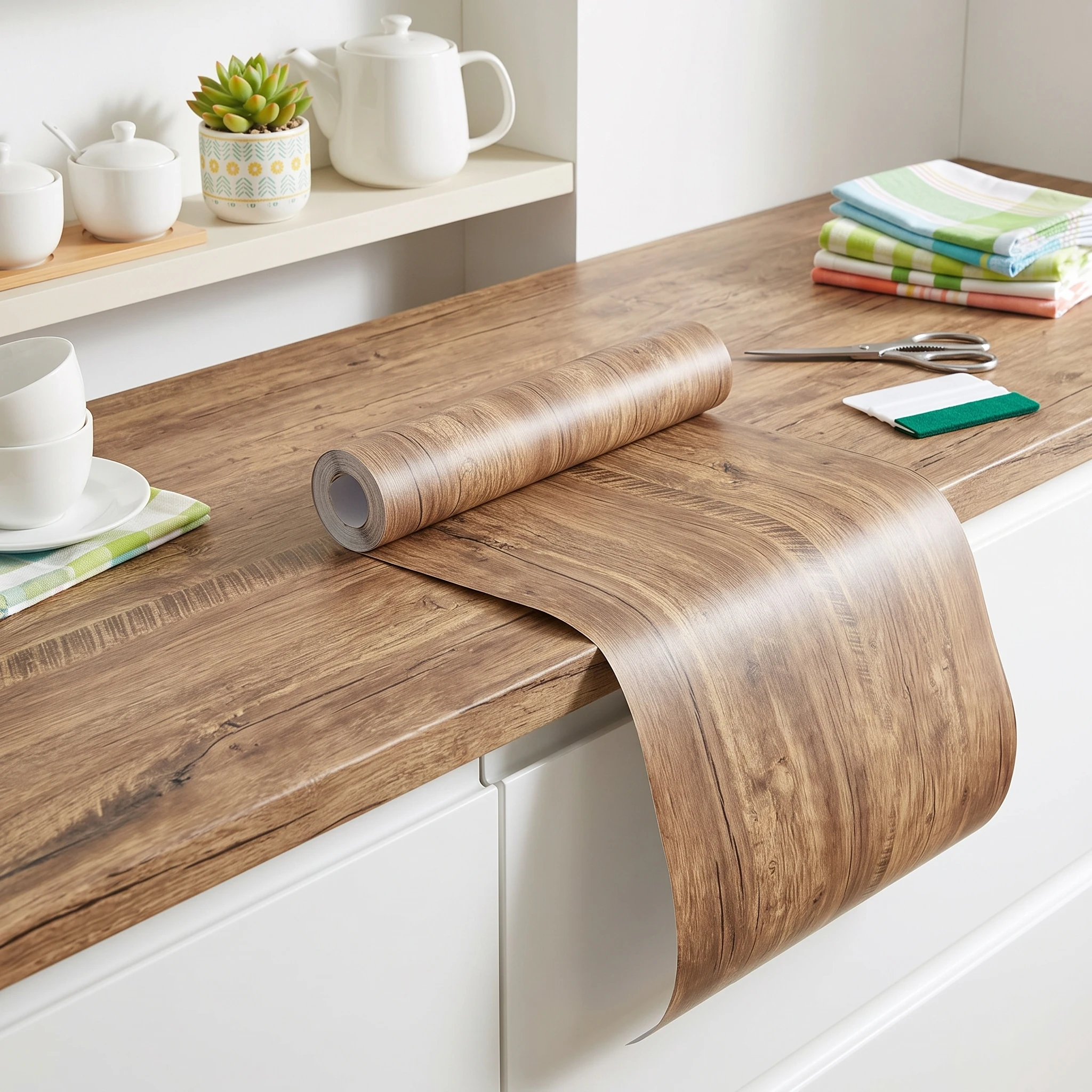 Vintage Brown Wood Grain Self‑Adhesive Contact Paper Waterproof Removable Vinyl Film for Countertop Home Furniture Decoration
