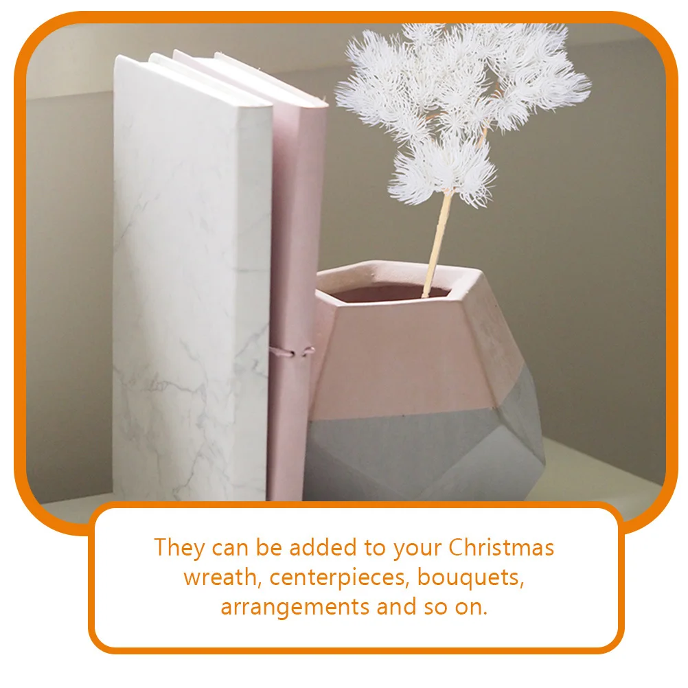 

6Pcs Artificial Pine Branches Lightweight Wear Resistant Simulation Pine Picks Xmas Wreath Centerpiece Decoration