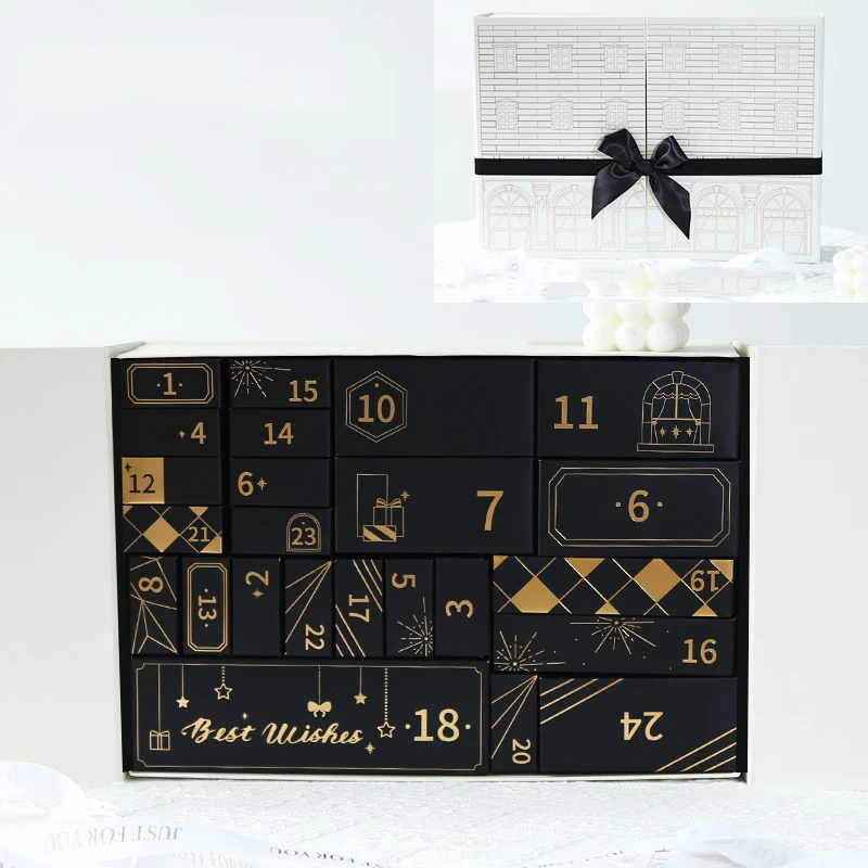 20 0piece.Custom.Custom Logo Packaging Empty Luxury Cardboard Paper Advent Calendar Box