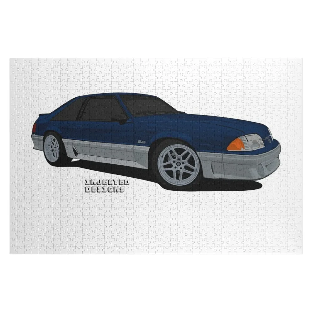 Twilight Blue Foxbody Mustang Jigsaw Puzzle Custom Child Gift Customizable Child Gift Puzzle