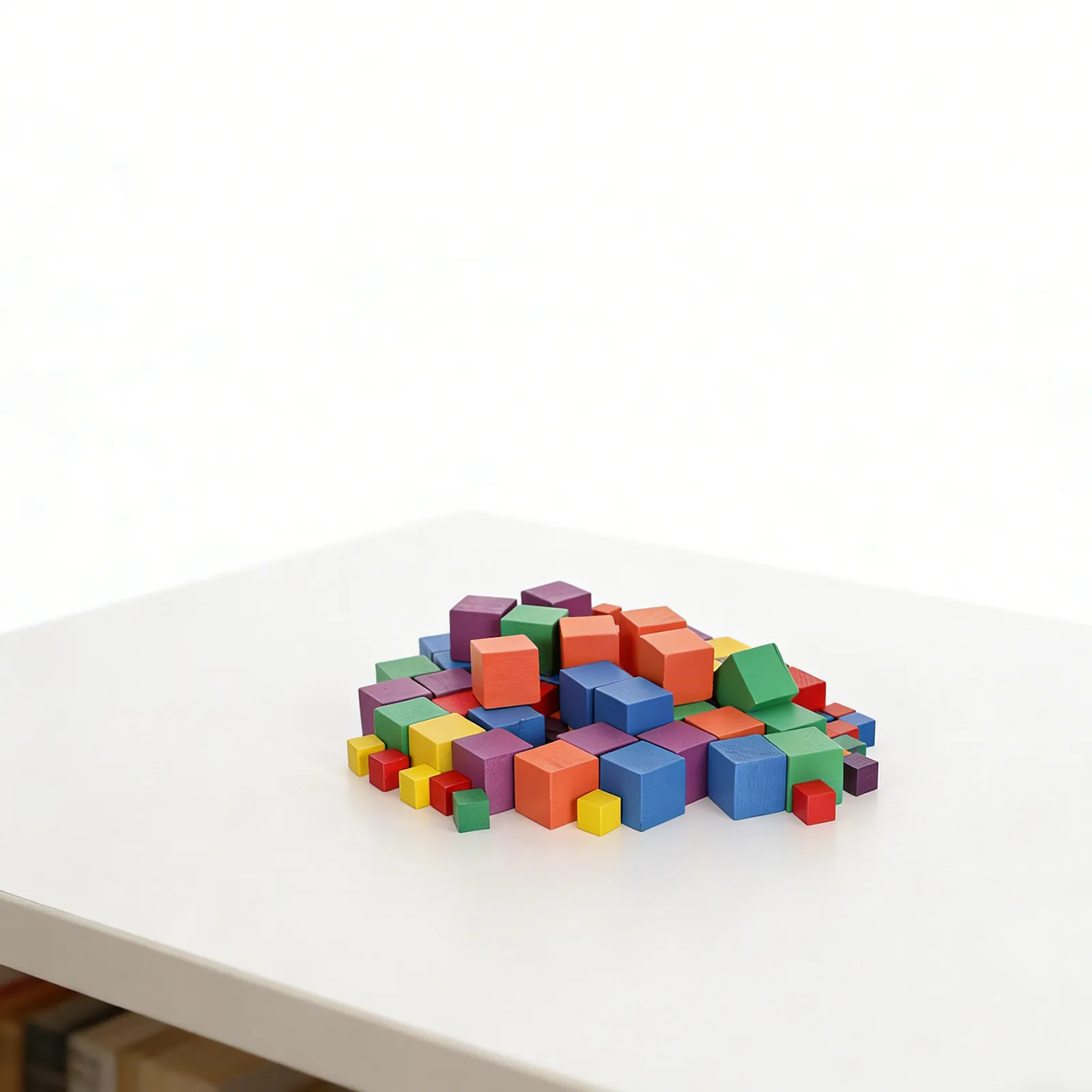 

100Pcs Natural Wood Square Blocks Colorful Craft Cubes 1Cm 2Cm Smooth Finish DIY Home Decor Educational Art Supplies Kids