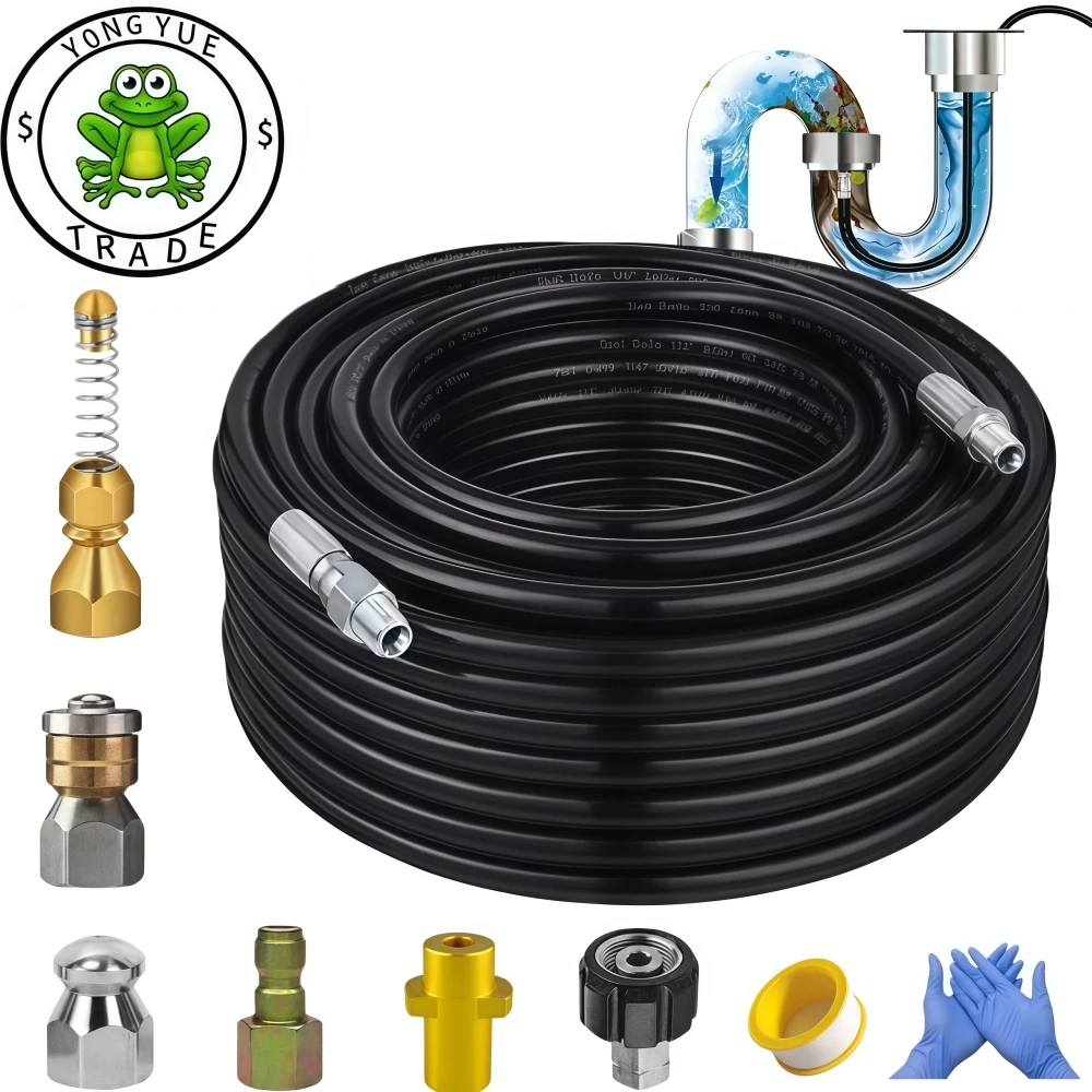 High Pressure Sewer Drainage Cleaning Hose, Pipeline Cleaning Kit, High-Pressure Karcher Nozzle,  For Karcher K2K3K4K5K6K7