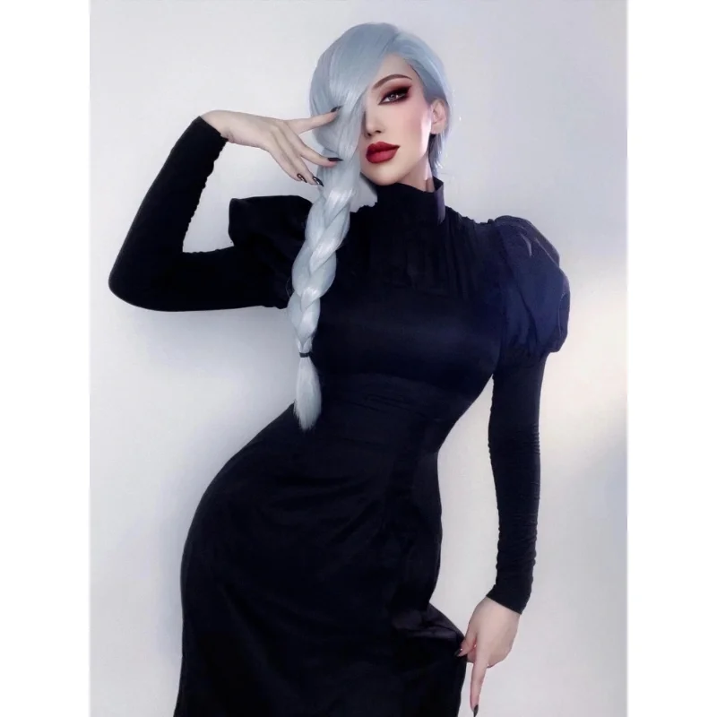 Jujutsu Kaisen Cosplay Costume Meimei Black Long Sleeved Jumpsuit Sexy Dress Blue Wig Halloween Comic Con Anime for Women Man