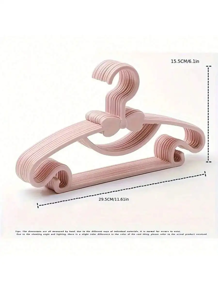 10 قطع من شماعات ملابس الأطفال متعددة الوظائف، رف تجفيف ملابس الأطفال المحمول المضاد للانزلاق ودعم الملابس لحديثي الولادة، في