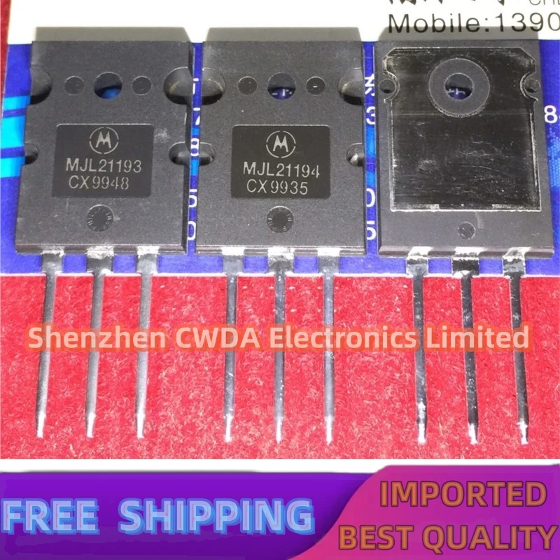 10PAIR-20PAIR  MJL21193     MJL21194  TO-264   250V 16A  50 In Stock Can Be Purchased 