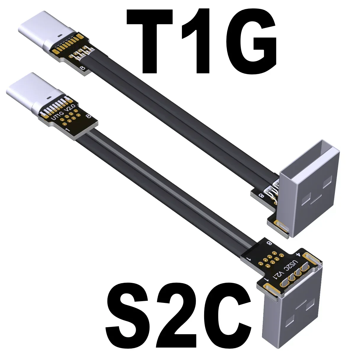 5A USB A USB 2.0 To Type C Extension Ribbon Cable Slim 90 Flat Soft Flexible Charging Data FPV Brushless Handheld Gimbal Monitor