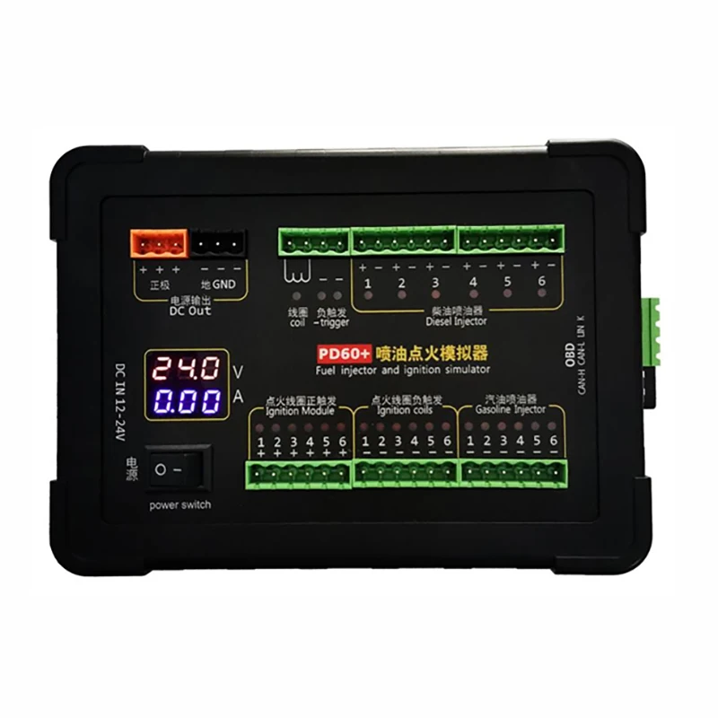 New Pro Version PD60+ Car ECU Computer Maintenance Testing Diagnostic Tool Diesel Injector Ignition Coil Simulator