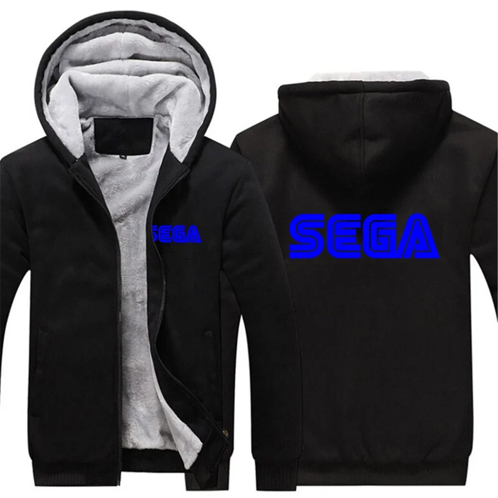 2024 New Sega Spring and Autumn Thicken Warm Hoodies Men's SWaterproof Print Jacket Windproof Outdoor Comfortable Versatile Coat