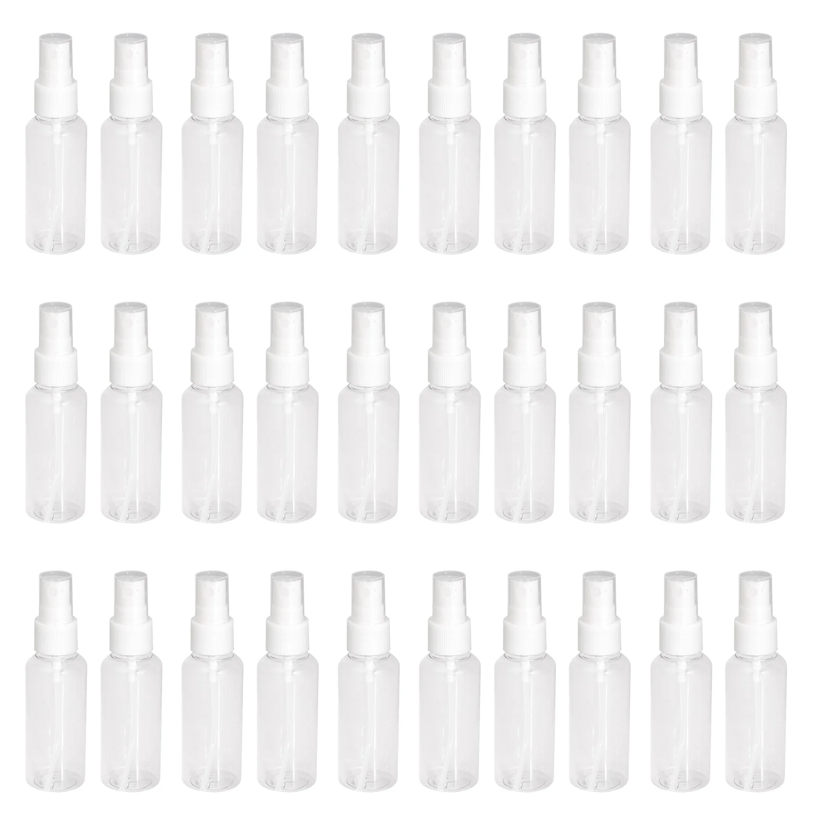 

30Pcs Transparent Empty Spray Bottles 50Ml Plastic Mini Refillable Container Empty Cosmetic Containers