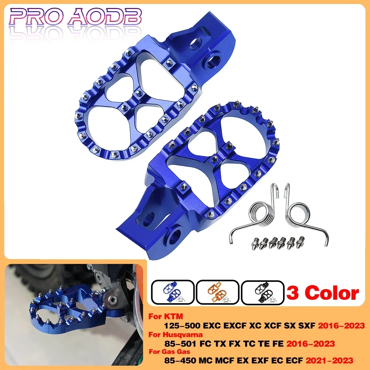 Footrest Footpegs Foot Pegs Pedal For KTM 85 125 150 200 250 300 350 400 450 500 CC XC XCF SX SXF EXC EXCF 2016-2023 Accessories