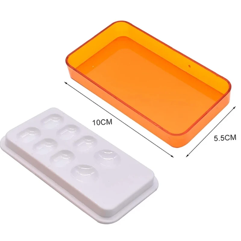 4 /8 Holes Dental Teeth Veneer Storage Box Dental Shading Light Box Composite Resin Mixing Well Cover Denture Retainer Molar Box