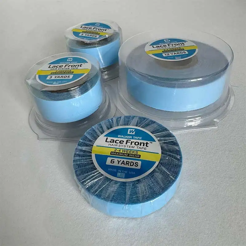 Blue Color Strong Adhesive Tapes 1 Roll Double Sided Walker Tape Adhesive Hair System For Lace Front/Toupee/Hairpiece/Wigs