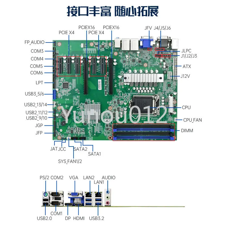 EAMB-1503 new 1200 pin industrial control 11th generation motherboard supports Intel i5/i7/i9 CPU