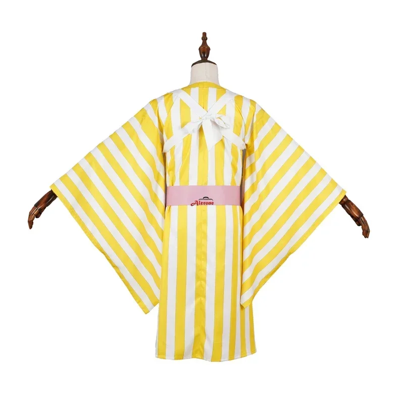 Anime Vinsmoke Sanji Costume Cosplay Kimono giallo Abiti Costumi di carnevale di Halloween MN1