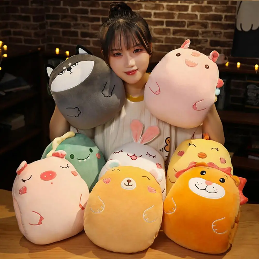 

2-in-1 Nap Pillow Handwarmer Cartoon Hands Inserting Design Cute Piggy Warm Hand Throw Pillow Cushion Home Office Supplies